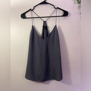 [J. Crew] Grey Racerback Silk Top